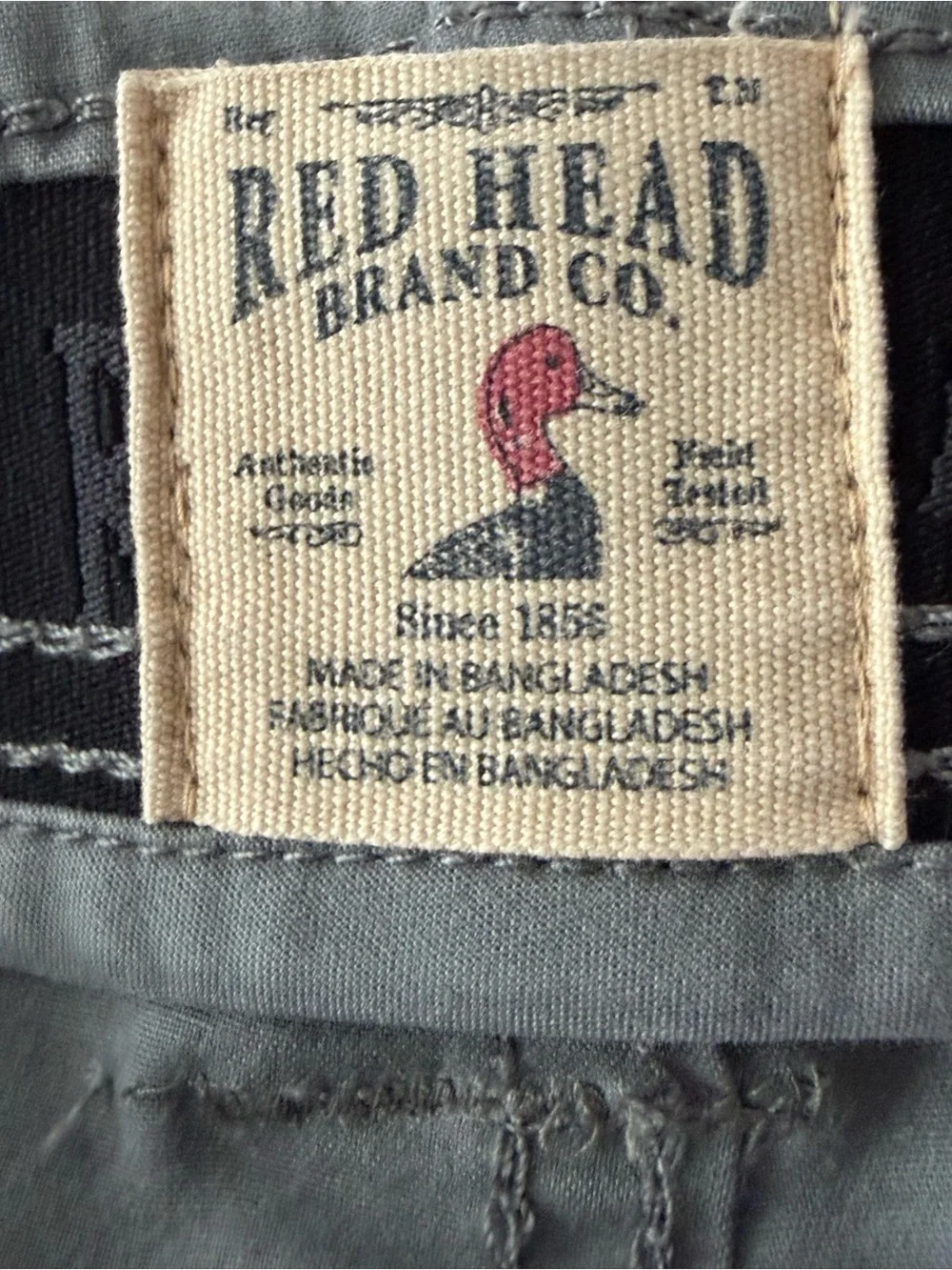 RedHead Men’s Gray Utility Pants 38x32 Straight Leg Stretch